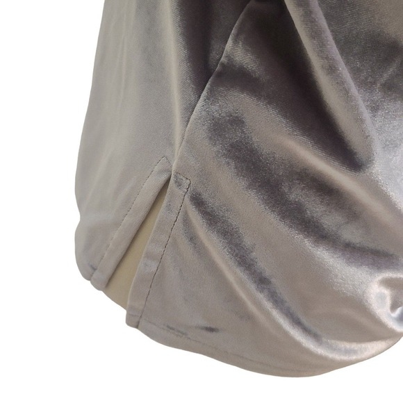 Madewell cross back silver velvet tank top size smal - Picture 3 of 7